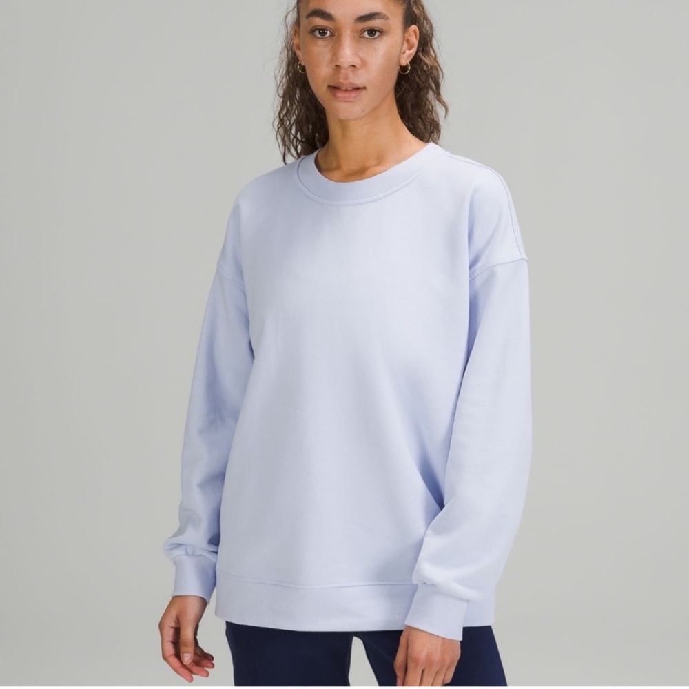 lululemon athletica Light Blue Crew Neck Sweater